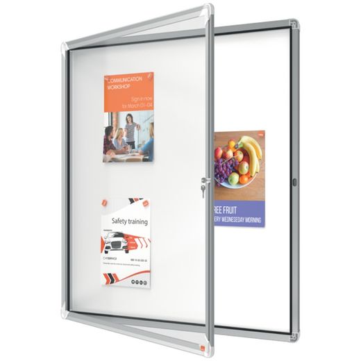 Vitrine externa NOBO Premium Plus com fundo magnético 12 folhas A4