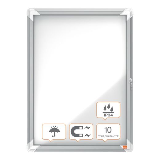 NOBO Premium Plus Outdoor-Vitrine mit Magnetboden 4 x A4-Blätter