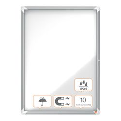 Vitrine externa NOBO Premium Plus com fundo magnético 9 x folhas A4