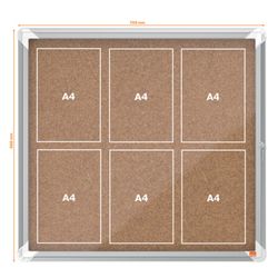 NOBO Premium Plus Vitrine mit Korkboden 6 x A4 Blatt