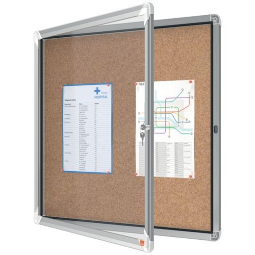 NOBO Premium Plus Vitrine mit Korkboden 6 x A4 Blatt