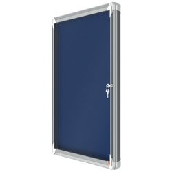 NOBO Premium Plus Vitrine mit Filzboden 6xA4, blau