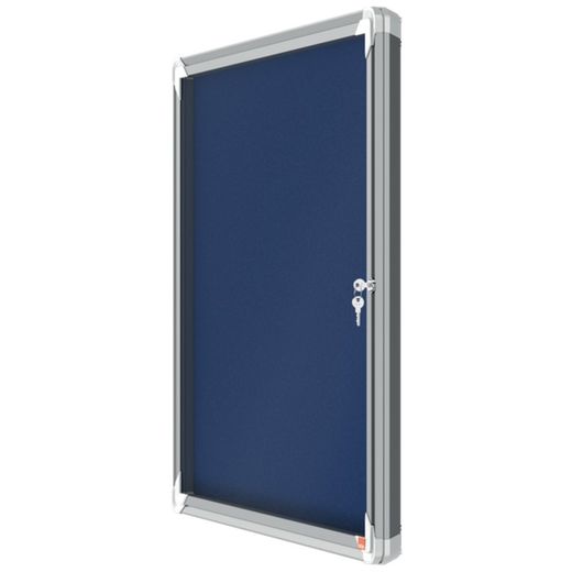 NOBO Premium Plus Vitrine mit Filzboden 6xA4, blau