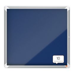 NOBO Premium Plus Vitrine mit Filzboden 6xA4, blau
