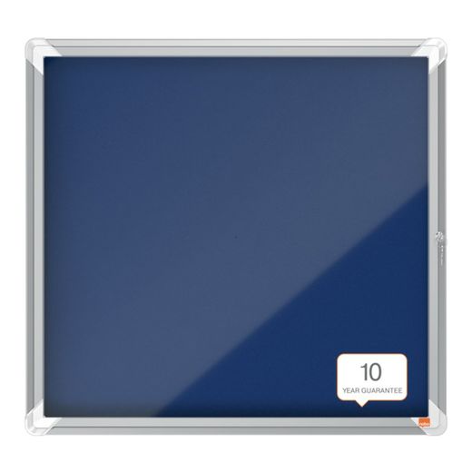NOBO Premium Plus Vitrine mit Filzboden 6xA4, blau