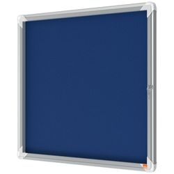 NOBO Premium Plus Vitrine mit Filzboden 6xA4, blau