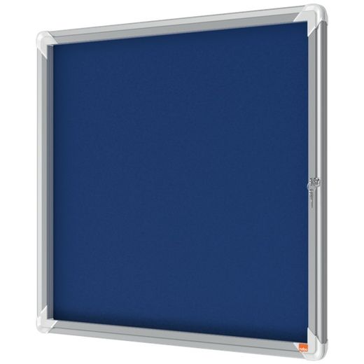 NOBO Premium Plus Vitrine mit Filzboden 6xA4, blau