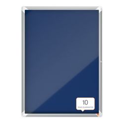 NOBO Premium Plus Vitrine mit Filzboden 9xA4, blau