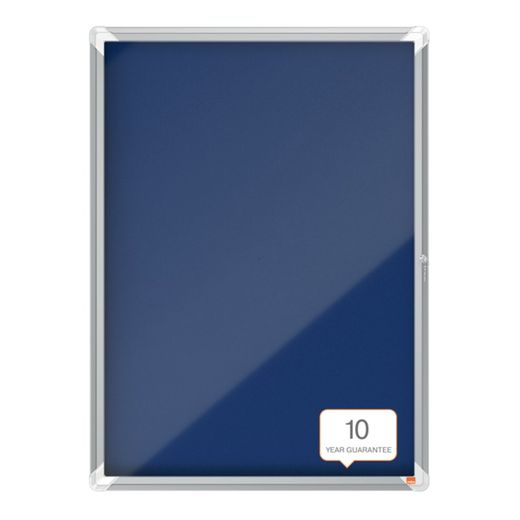 NOBO Premium Plus Vitrine mit Filzboden 9xA4, blau