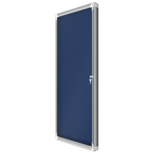 NOBO Premium Plus Vitrine mit Filzboden 9xA4, blau