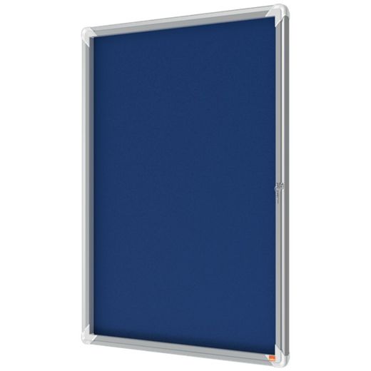 NOBO Premium Plus Vitrine mit Filzboden 9xA4, blau