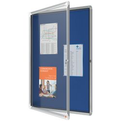 NOBO Premium Plus Vitrine mit Filzboden 9xA4, blau