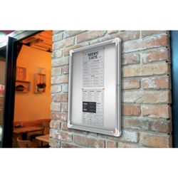 NOBO Premium Plus showcase with magnetic bottom 4 x A4 sheets
