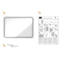 NOBO Premium Plus showcase with magnetic bottom 4 x A4 sheets
