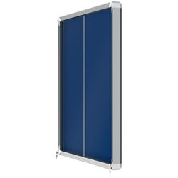 Vitrine NOBO Premium Plus com fundo de feltro porta deslizante 12xA4 folhas, azul