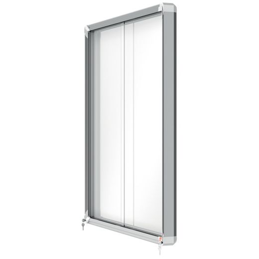 Vitrine NOBO Premium Plus com fundo magnético de porta deslizante 12 x folhas A4