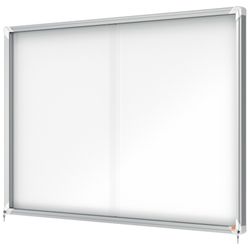 Vitrine NOBO Premium Plus com fundo magnético de porta deslizante 18 x folhas A4