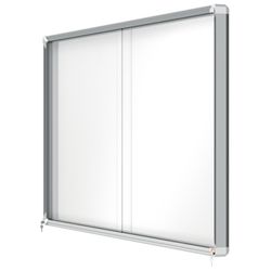 Vitrine NOBO Premium Plus com fundo magnético de porta deslizante 27 x folhas A4